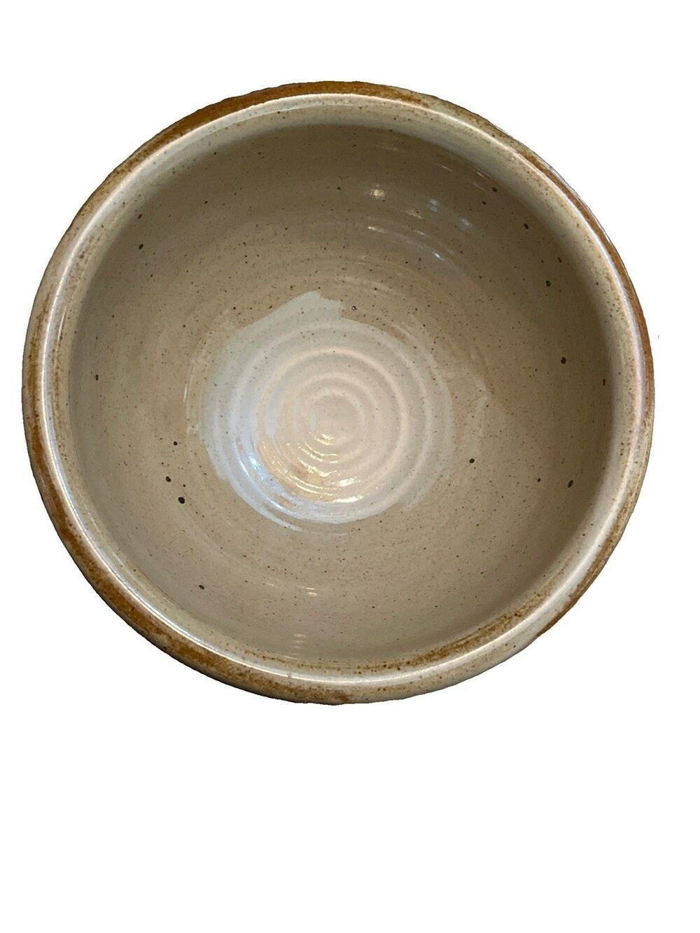 Vintage Dansk Brown Speckled Salad Serving Bowl Stoneware MCM 8 Inches